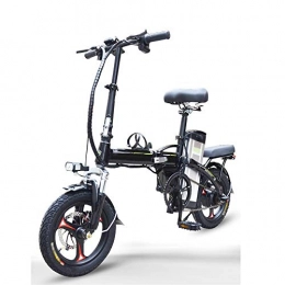 YXZNB Bicicletas eléctrica YXZNB Bicicleta Elctrica, Plegable 350W Adulto / 48V / 30A Batera De Litio para Montar A Caballo Al Aire Libre Y Los Desplazamientos, 14" Pulgadas Bicicleta Elctrica, Negro