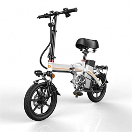 YXZNB Bicicletas eléctrica YXZNB Bicicletas Electricas, Bicicleta Elctrica Plegable De 14" / 350W / 48V / 20A Batera De Litio para Deportes Al Aire Libre Deportes De Trayecto, Blanco