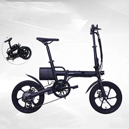 ZHaoZC Bicicletas eléctrica ZHaoZC Bicicleta elctrica de 16 Pulgadas, batera electrnica de Litio, aleacin de Aluminio Bicicleta elctrica Plegable Ultraligera, con Engranaje de Cubo de 6 velocidades Puede ser de 40-60 km