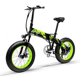 ZHXH Bicicletas eléctrica ZHXH 20 Pulgadas De La Bicicleta Eléctrica Plegable 500W 48V 4.0 Fat Tire MAX 35 Kilometros / H De Velocidad Impermeable Plegable Bicicleta Eléctrica, Verde