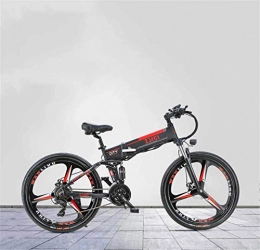 ZJZ Bicicletas eléctrica ZJZ Bicicleta de montaña eléctrica Plegable para Adultos de 26 Pulgadas, batería de Litio de 48 V, con Sistema de posicionamiento antirrobo GPS Bicicleta eléctrica, 21 velocidades