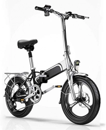 ZJZ Bicicleta ZJZ Bicicleta eléctrica, Bicicleta Plegable para Adultos con Cola Blanda, Batería de Litio 36V400W / 10AH, Carga USB del teléfono móvil / Luces LED Delanteras y traseras, Bicicleta Urbana