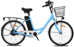ZJZ Bicicleta ZJZ Bicicletas, Bicicleta eléctrica de Ciudad para Adultos, Motor de 250 W, 24 Pulgadas, Bicicleta eléctrica de Viaje, 36 V, 10, 4 AH, Batería extraíble con Asiento Trasero Unisex