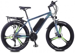 ZJZ Bicicleta ZJZ Bicicletas eléctricas de 26 Pulgadas Bicicleta, Freno de Disco Doble Bicicletas de Choque Pantalla LED Faros Delanteros Bicicleta de Velocidad Variable asistida Entrega de Comidas para Adultos