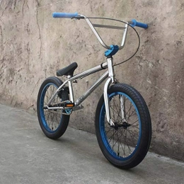 SWORDlimit Bicicleta SWORDlimit Bicicleta BMX de 20 Pulgadas Estilo Libre Plata para Principiantes y avanzados, amortiguacin de Alta Resistencia, Cuadro 4130, Engranaje BMX 25x9T, Freno Trasero en Forma de U