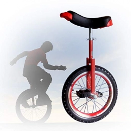 GAOYUY Bicicleta GAOYUY Monociclo De Rueda De 16 / 18 / 20 / 24 Pulgadas, Monociclo Trainer Freestyle Pedales De Plástico Redondeados Sillín Ergonómico Contorneado para Principiantes (Color : Red, Size : 18 Inch)
