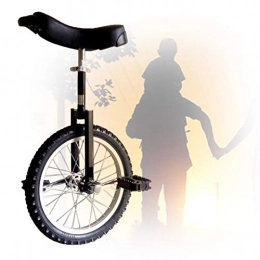 GAOYUY Bicicleta GAOYUY Monociclo Entrenador, Monociclo De Rueda De 16 / 18 / 20 / 24 Pulgadas Sillín Ergonómico Contorneado Ejercicio Diversión Bicicleta Ciclismo Fitness para Principiantes (Color : Black, Size : 18 Inch)
