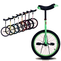 Lhh Bicicleta Lhh Monociclo Monociclo Ajustable de 20 Pulgadas con Borde de Aluminio, Balance One Wheel Bike Ejercicio Fun Bike Fitness para Principiantes Profesionales (Color : Green)