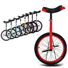 Lhh Bicicleta Lhh Monociclo Monociclo de Entrenador Rojo para Niños / Adultos con Diseño Ergonómico, Equilibrio de Neumáticos Antideslizante Ajustable en Altura Ciclismo Bicicleta Estática (Size : 20inch)