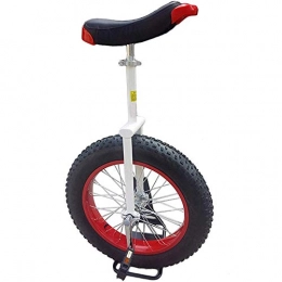 LXX Bicicleta LXX Monociclos Neumaticos Ensanchados y Engrosados 20" Starter Uni, Bicicleta de Una Rueda por Ninos Altos y Grandes Adolescentes / Adultos (Color : Red+White)
