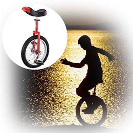 GAOYUY Bicicleta Monociclo Al Aire Libre, Monociclo De Entrenamiento For Niños / Adultos De 18 " / 20" Pedales De Plástico Redondeados Sillín Ergonómico Contorneado For Principiantes ( Color : Red , Size : 18 inches )