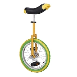  Bicicleta Monociclo Antideslizante con Ruedas De Color De 18 Pulgadas para Deportes Al Aire Libre, Ejercicio Físico, Amarillo-Verde (Color: Amarillo Y Verde, Tamaño: 18 Pulgadas) Duradero