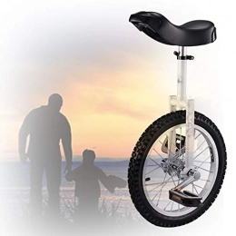 GAOYUY Monociclo Monociclo De 16 Pulgadas, Altura Ajustable Neumático De Montaña Antideslizante Fuerte Y Robusto For El Ejercicio De Ciclismo De Equilibrio Como Regalos For Niños ( Color : White , Size : 16 inches )