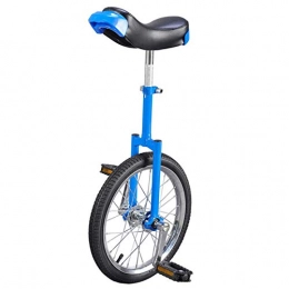 ywewsq Bicicleta Monociclo de 24 / 20 / 18 / 16 Pulgadas para Adultos y niños, Monociclo Ajustable para Exteriores con Borde Aolly, Ciclo básico para Principiantes, Azul (Color: Azul, Tamaño: 20")