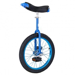LXX Bicicleta Monociclos 24 / 20 / 18 / 16 Pulgadas Principiantes / Profesionales, Adultos Ninos Ejercicio de Ciclismo de Equilibrio, Llanta de Aleacion y Sillin Ergonomico (Color : Blue, Size : 24in)