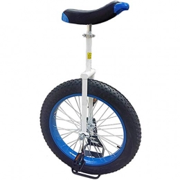 LXX Bicicleta Monociclos Mujer / Hombre Adolescente / Adultos Aire Libre Rueda de 20 Pulgadas, Llanta de Aleacion Neumatico Extra Grueso (Neumatico de 20"x 4" de Ancho) (Color : Blue+White)