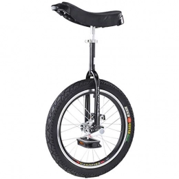 LXX Bicicleta Monociclos Principiantes / Profesionales 16" / 18" / 20" / 24" Rueda, Ninos Adultos Ciclismo, Al Aire Libre Deportes Aptitud (Color : Black, Size : 18in Wheel)