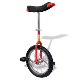 Nishore Monociclo Ajustable, 16 Pulgadas (Rojo y Negro)