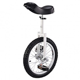 TTRY&ZHANG Monociclo TTRY&ZHANG Ciclismo con Stand de uniciclos, Adultos de Trabajo Pesado, Bicicleta de Ejercicio Deportivo al Aire Libre, Carga 150 kg / 330 Libras (Color : White, Size : 16INCH)
