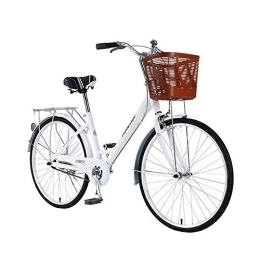 CHHD Paseo CHHD Bicicleta para Mujer de 24 Pulgadas, Bicicleta Urbana de Acero con Alto Contenido de Carbono, una Velocidad, para Hombres y Mujeres, vehículos recreativos para Estudiantes Adultos,