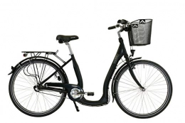 Hawk Bicicleta Hawk City Comfort Premium Plus - Cesta (28 pulgadas), color negro