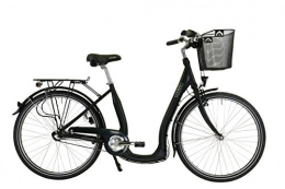 Hawk Bicicleta Hawk City Comfort Premium Plus - Cesto para Bicicleta (Incluye Cesta), Color Negro, tamao 28 Pulgadas