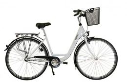 Hawk Bicicleta Hawk City Wave Premium Plus - Cesto para Bicicleta (Incluye Cesta), Color Blanco, tamao 26 Pulgadas