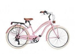 Via Veneto Paseo Via Veneto 26" Sun on The Beach Cruiser Bicicleta Rosa Retro Vintage Bici Mujer - Airbici