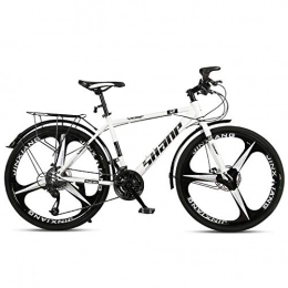CXSMKP Bicicleta Bicicleta de montaña Bicicletas Plegables para Adultos con Acero de Alto Carbono Cuadro, Freno de Disco Doble y Suspensin Doble Bicicletas Antideslizantes 26 Pulgadas, 3 Spoke, 27 Speed
