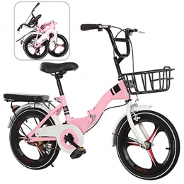 ROYWY Bicicleta Bicicleta de Montaña Plegable, 16 Pulgadas Bicicleta Juvenil, Bicicleta Infantil, Bici para Niños y Niñas, Montar al Aire Libre / Rosa