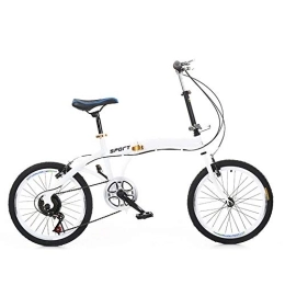 DIFU Bicicleta Bicicleta plegable para adultos y hombres de 7 velocidades, plegable, de acero al carbono, de 50 cm