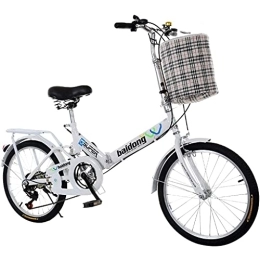  Bicicleta Bicicletas De Montaña Bicicleta Plegable Bicicleta De Velocidad Variable Portátil Bicicleta De Estilo Libre para Estudiantes Adultos De La Ciudad con Canasta para Montar Al Aire Libre