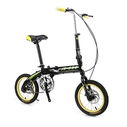  Bicicleta Campamento de Deportes al Aire Libre Bicicleta Plegable de Aluminio de 21"con Freno de Disco Doble y Guardabarros