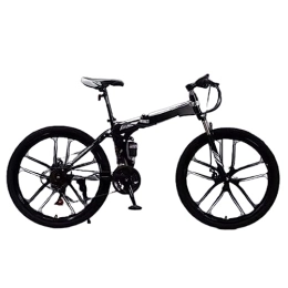 DADHI Plegables DADHI Bicicleta de montaña Plegable de 26 Pulgadas, Bicicleta de montaña con Cambio de Acero, fácil Montaje, Adecuada para Adolescentes y Adultos (Black Silver 33 Speed)