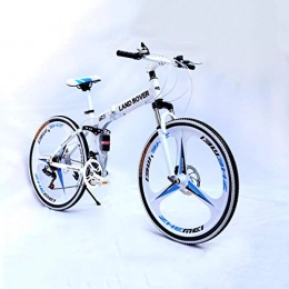 Dapang Plegables Dapang Bicicleta de montaña, con Estructura de Acero Mediano y Ruedas de 26 Pulgadas con Frenos de Disco mecnicos, transmisin Shimano de 27 velocidades, White, 21speed