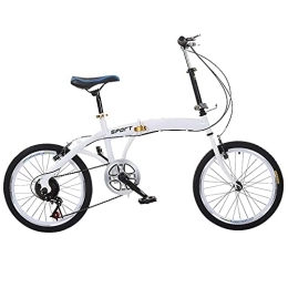  Plegables Deportes al Aire Libre Bicicleta de Velocidad Variable Bicicleta Plegable Ligera para Adultos Cambio portátil Bicicleta Plegable de 20"Bicicletas Plegables, Marco de aleación de Aluminio