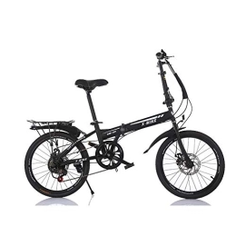 DYB Plegables DYB Bicicleta de Carretera de 20 Pulgadas, Bicicletas de 6 velocidades Marco de Acero de Alto Carbono, Bicicleta de Velocidad Variable Plegable para Adultos Freno de Doble Disco de Cola Suave Acero a