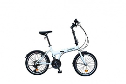 ECOSMO Bicicleta ECOSMO 20SF02W - Bicicleta plegable (suspensión, 6 velocidades)