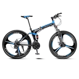 GAOTTINGSD Bicicleta GAOTTINGSD Bicicleta de montaña Bicicletas MTB 21 velocidades MTB del Camino de Bicicletas Plegables de Ruedas for los Hombres de Las Mujeres Adultas (Color : Blue, Size : 24in)