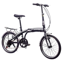 GDZFY Plegables GDZFY Cambio De 7 Velocidades Bicicleta Plegable Urban Commuter, Bucle Adulto Suspensión Bicicleta Plegable, Ligero Bicicleta Plegable Urbana B 20in