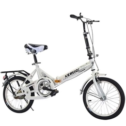 GJNWRQCY Plegables GJNWRQCY Mini Bicicleta Plegable Ligera de 20 Pulgadas, Bicicleta portátil pequeña, Bicicleta Plegable para Mujeres Adultas, Coche de Estudiante para Adultos, Hombres y Mujeres, Blanco