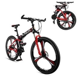 GUOE-YKGM Bicicleta GUOE-YKGM Bici De Montaña Plegable For Los Hombres / Mujeres De Bicicletas De 26 Pulgadas Al Aire Libre De La Bici 24 De Velocidad Completa Bicicletas MTB Suspension