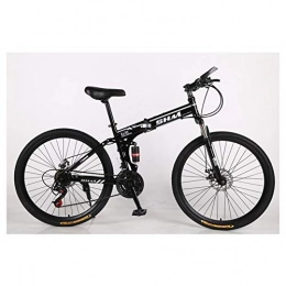 KXDLR Plegables KXDLR Bicicletas / Bicicletas Plegables Variable Plegable Bicicleta De Montaña para Adultos Velocidad De Bicicletas Pulgadas Cruz 26 País De Bicicletas Amortiguador Negro Disco De Freno