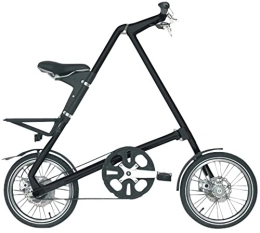 ZLYJ Bicicleta Mini Bicicleta Plegable Ligera 16 Pulgadas, Bicicleta Ciudad Ajustable Portátil para Estudiantes, Marco De Aluminio, Bicicleta Viaje Al Aire Libre Black, 16inch
