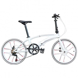 NIUYU Plegables NIUYU Bicicleta Plegable, 7 Velocidades Ligera Folding Bike Bicicleta Freno de Disco Doble Bicicleta de Carretera para Hombres y Mujeres Viajeros-A-22pulgada