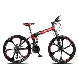  Bicicleta Novokart-Plegable Deportes / Bicicleta de montaña 24 Pulgadas 6 Cortador, Rojo