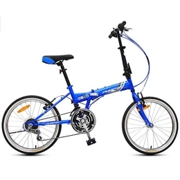PLLXY Bicicleta PLLXY Fibra De Carbono Bicicleta Plegable para Urban Riding, 20in Ultra Ligero Compacto Bicicleta Plegable, Cambio De 7 Velocidades Ajustable Manejar Altura del Asiento B 20in