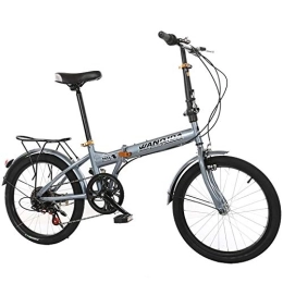 PLLXY Bicicleta PLLXY Mini Compacto Bike Plegables 20in, Cambio De 7 Velocidades Bicicleta Plegable Urbana, Adulto Bicicleta Plegable Urban Commuter con Back Rack A 20in