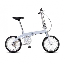 SHIN Plegables SHIN Bicicleta Plegable Unisex Adulto Aluminio Urban Bici Ligera Estudiante Folding City Bike con Rueda De 16 Pulgadas, Manillar Y Sillin Confort Ajustables, Velocidad única, Capacidad 110kg / Bl