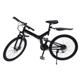 TaNeHaKi Plegables TaNeHaKi Bicicleta de montaña plegable de 26 pulgadas, para adultos, plegable, bicicleta de carretera, plegable, frenos de disco duales, 21 marchas